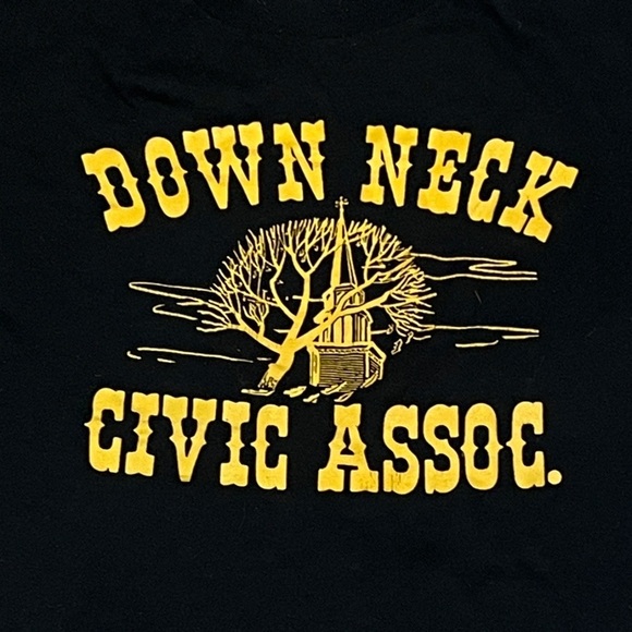 Vintage 1980s Down Neck Civic Association 80s Crewneck Tee Top Shirt - Picture 3 of 4